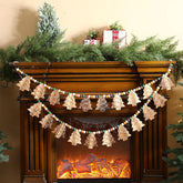 2 Pack Wooden Christmas Garland 6.6Ft Rustic Xmas Tree Banner With Wood Beads Farmhouse Holiday Decor For Mantel Fireplace Home Wall Window Door Vintage Holiday Party Hanging Ornaments