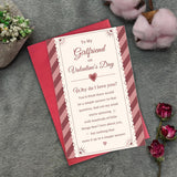Sweet Valentine'S Day Card For Girlfriend, Romantic Valentines Gift From Boyfriend, Love Card For Her, To My Girlfriend On Valentine'S Day