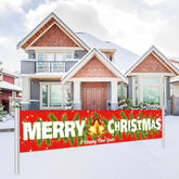 Merry Christmas Happy New Year 2026 Banner, Xmas Holidays Joy Christmas Yard Decorations Outdoor Indoor, Xmas Yard Sign