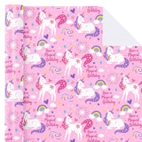 Pink Unicorn Birthday Wrapping Paper Roll - Mini Roll - 17 Inch X 9.8 Feet - Have A Magical Birthday Perfect For Girls, Baby Shower, Party, Holiday