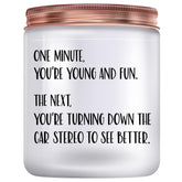 40Th 50Th 60Th 70Th Birthday Gift For Women Men - Happy Funny Mom Dad Birthday Gifts- 40 50 60 70 Year Old Gifts For Wife Husband - Lemongrass Sage Candles
