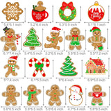 Gingerbread Party Hanging Swirls Christmas Gingerbread Man Party Decorations 20Pcs Gingerbread Ceiling Swilrs Christmas Tree Hanging Cutout Streamers For Merry Xmas Snowman Party Supplies
