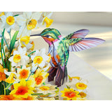 Daffodils With Hummingbirds Mothers Day Cards, 3D Birthday Cards For Women, 6X8In Pop Up Birthday Card For Mom, Wife, Her, Daughter, Sister, Grandma (Daffodils W Hummingbirds Big)