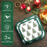 80 Pcs Christmas Paper Plates Bulk 7 In 9 In Xmas Disposable Square Plates Set Christmas Tree Dinner Dessert Plates Party Dinnerware Supplies For Merry Christmas Festive Holiday Party Supplies