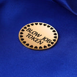 Funny Gift For Husband Or Boyfriend, Naughty Gifts For Him Or Men, Fiance Valentines Day Birthday Anniversary Token Coin Golden 1.5"