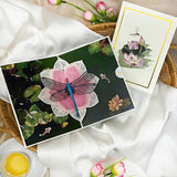 Birthday Cards, Dragonfly And Lotus Flower, 3D Birthday Cards For Women, Happy Mother'S Day, Valentine'S Day, Sympathy & All Occasion Pop-Up Card, Unique Dragonfly Gift For Mom, Wife, Sister, Grandma, Daughter, Girlfriend, Includes Envelope & Note Card