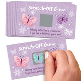 Big Dot of Happiness Butterfly Party Game - Premium Scratch-Off Cards for Baby Shower Birthday Celebration, 22 Pack with 2 Winner Cards, Floral Design for Girls and Boys