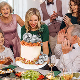 14 Pcs 1.18Inch 1.57Inch 2.36Inch 2.76Inch Disco Ball Cake Decoration Ornaments Reflective Mirror Ball Cake Decoration 70S Disco Themed Party Christmas Tree Decoration