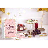 How Many Kisses Bridal Shower Game Wedding Shower Decorations, Guess How Many Baby Shower Game, 1 Standing Sign And 50 Guess How Many Cards For Birthday Baby Shower Wedding Party Decorations, 10