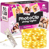 Photo Clips String Light - Warm White Fairy Lights With Clips For Hanging Pictures - Teen Girl Room Decor, Trendy Stuff - Birthday Gift For Any Year Old Tween Girls (50 Led, 16.4 Ft)