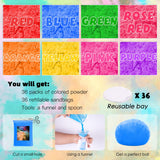 Holi Powder Color Run Powder Balls 36 Pack 80G Each Natural, Throwing Balls Of Washable Chalk Powder Paint For Color War, Rangoli, Fun Run, Party & Festival