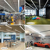 8 Pack 8FT LED Shop Light Fixtures 110W 12200LM 6000K Linkable Linear Lights for Garage Warehouse