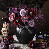 28 Pcs Halloween Flowers Decorations 12 Halloween Eyeball Flowers Artificial Rose Floral With Eyeballs 16 Artificial Glitter Branches Floral Picks Decorative Twigs For Home Indoor Table Vase