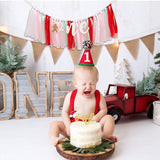 Christmas Gingerbread High Chair Banner - Merry Christmas Decorations For 1St Birthday,Little Gingerbread Man Xmas Garland (Snowflake Banner)