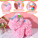 10 Inch Valentine'S Day Rose Unicorn Artificial Rose Unicorn Include Gift Box Greeting Card Necklace Romantic Preserved Moss Birthday Gift For Girlfriend Wife