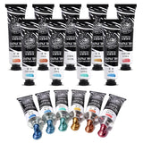 Metallic Oil Paint Set,9 Colors*60Ml Large Tubes, Professional Oil Based Paint For Canvas Paint, High Saturation And Consistency, Oil Paints Supplies For Artists, Students, Beginners