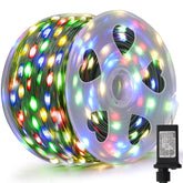 1000 Led Fairy String Lights, 328Ft Long Outdoor Christmas Lights, Waterproof Ip65 Green Pvc Copper Wire Lights, 8 Light