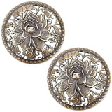 2Pcs Candle Cover Topper Lotus Scented Candles Cover Bronze Flowers Lid Jar Candles Bronze Alloy Candle Toppers Jar Shade Sleeves Accessories To Burn Evenly For Jar Candles Melt Space