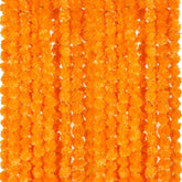 15 Pack Marigold Garland For Decoration 5 Ft Long Strands Faux Artificial Marigold Flowers For Dia De Los Muertos Diwali Indian Wedding Party Decorations(Light Orange)