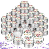 50 Pcs Wedding Candles Gift Favors For Guests 1 Oz Lavender Scented Soy Wax Aromatherapy Candle Favors For Bridal Shower Rustic Wedding Party Guests(Pink Rose)