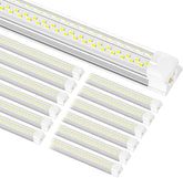 12 Pack 8FT LED Shop Lights 100W 15000LM 6000K Linkable Garage Workshop Fixtures
