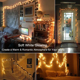 Clear Christmas Lights, 69.6Ft 300Ct Incandescent Christmas Lights, Connectable Outdoor Mini Tree Light Xmas Fairy Light