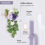 10 Wedding Aisle Decorations For Ceremony - Purple Chair Flowers For Aisle Decor And Church Pew Decorations