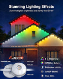158FT Permanent Outdoor LED Lights RGBAICW 120 LED Eave Lights IP67 Waterproof Smart Holiday Lighting