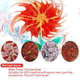6Pcs/Set Flower Pour Cups Silicone Split Cup For Paint Pouring Acrylic Pouring Flower Strainers Fluid Art Pour Diy Resin Molds For Making Painting Tools Drawing Accessories (Blue)