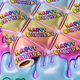 Reversible 3D Effect Birthday Wrapping Paper For Kids Men Women - Stereoscopic Design Gift Wrap Sheets For Holiday Birthday Party (Total 28.5Sq.Ft)