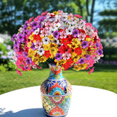 Mixed Color Artificial Flowers - 12 Bundles 5 Branches Each, Realistic Fade Resistant Fake Flowers, Indoor Outdoor Decor For Home Wedding Garden Party, Spring Summer Floral Arrangements