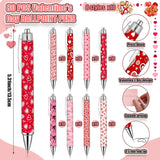 120Pcs Valentine'S Day Party Supplies 80 Ballpoint Pen 40 Pins For Romantic Valentines Day Prize Awards Party Favors Cartoon Retractable Gel Ink Pen Sweet Gifts