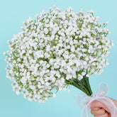 15Pcs Babys Breath Artificial Flowers, Baby Breath Flowers Artificial Bulk, Real Touch Fake White Flowers, Faux Babies Breath Gypsophila For Wedding Home Decor Floral Arrangement