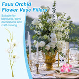 12Pcs Artificial Orchid Flower For Floating Candle Centerpieces White