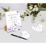 How Many Kisses Bridal Shower Games, How Many Kisses For The Soon To Be Mrs, 1 Wooden Sign With 50 Cards, Butterfly Guessing Game For Wedding, Bachelorette Party Night, Engagement Decoration