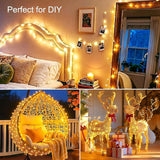 2 Pack 140FT 400 LED Battery Operated Fairy String Lights with Remote & Timer