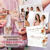 Boho Advice And Wishes For The Mr And Mrs - 50 Packs Wedding Advice Cards Bridal Shower Game Cards Reception Guest Book For Bride Groom Newlywed Engagement Party Decoration -A08