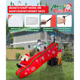 7Ft Christmas Inflatables Outdoor Decorations, Cute & Funny Inflatatable Christmas Fun Slide Party Blow Ups Yard Decorat