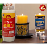 Ner Mitzvah 9 Day Yartzeit Candle - 3 Pack Kosher Yahrtzeit Memorial and Yom Kippur Candle in Plastic Holder