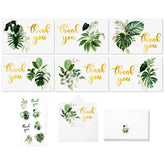 36 Pack Summer Thank You Cards Bulk Tropical Palm Leaves Thank You Note Cards With Stickers Envelopes Gold Foil Thank You Greeting Cards For Baby Shower Wedding Birthday Party Graduation