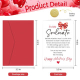 Soulmate Valentine'S Day Card For Him Her, Romantic Love Poem Vday Gift For Husband Wife Boyfriend Girlfriend, Sweet Valentines Day Card For Partner
