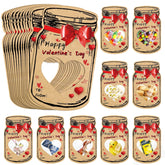 Valentines Day Cards For Kids School, 50 Pack Happy Valentines Day Cards For Classroom, Funny Mason Jar Valentine Exchange Cards For Kids Boys Girls Party Favors (Candy Not Included)