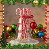 12 Pcs Christmas Tree Plastic Candy Jar Christmas Favor Candy Boxes Chocolate Treat Party Favor Jar Container Holders For Party Decorations Gift