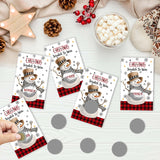 40 Pieces Christmas Party Scratch Off Cards, Plaid Scarf Snowman Christmas Raffle Tickets, Xmas Holiday Party Activities For Adults Game Prizes -A02