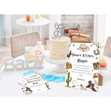 Diapers Wipes Raffle, Cowboy Diaper Raffle Tickets For Baby Shower, 1 Wooden Sign With 50 Diaper Raffle Cards, Game Activity For Baby Shower, Gender Reveal Party Favors Decorations
