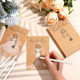 30 Sets Guess The Dress Bridal Shower Games For Guests Include Wedding Shower Games Cards And Water Soluble Pencils Fun Wedding Decorations Party Ideas Supplies(Brown)