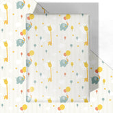 Baby Shower Wrapping Paper - 4 Jumbo Sheets, 28 * 40 Inches - Giraffe & Elephant Gift Wrap, Perfect For Boys Girls, Baby'S Birthday, Newborn