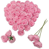 Fake Flower Heads For Craft,3.3'' Light Pink Rose Heads Artificial Flowers,36 Pcs Silk Rose Heads Bulk,Satin Rose Heads With Stems For Diy Flower Well,Crafts Bouquest (36, Pink)