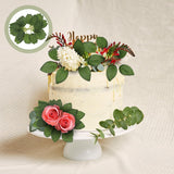 20 Pieces Rose Leaves Artificial Green Leaves For Decoration, Greenery For Centerpieces, Fake Rose Flower Leaves For Diy Bouquets, Wedding Party Birthday Proposal Decorations