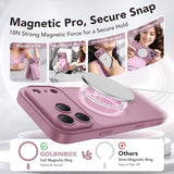 Magnetic Shockproof Phone Case for iPhone 18 Pro and iPhone 17 Pro Blackcurrant Protective Cover MagSafe Compatible Matte Finish Drop Protection
